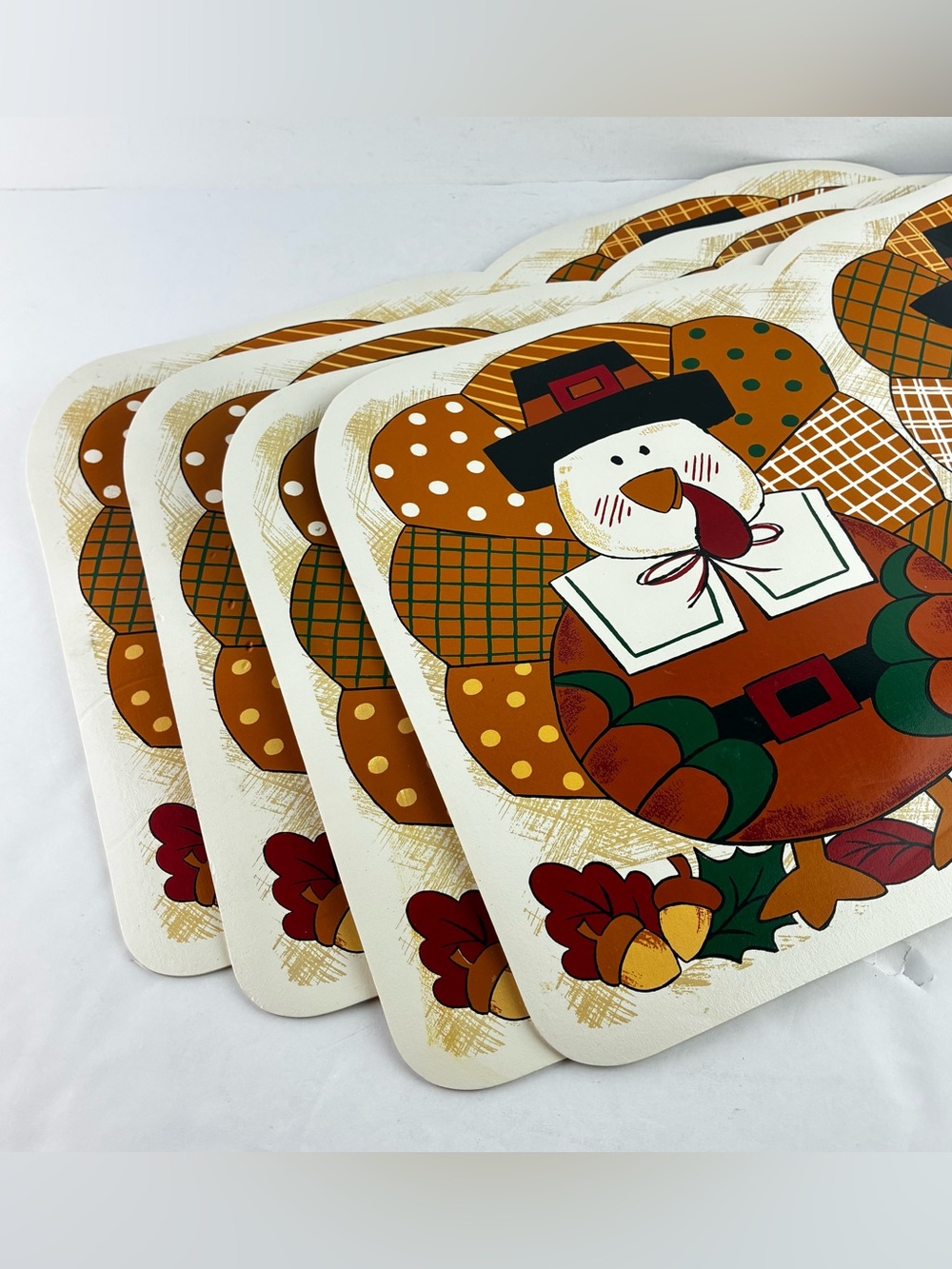 Autumn Fest Thanksgiving Vintage 90’s K-Mart Turkey Vinyl Placemats